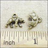 100 Vintage Charms Bear Pendant Antique Bronze for Jewelry Making