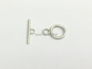 100pcs Vintage Silvery Alloy Toggle Hook Clasps 13x15mm
