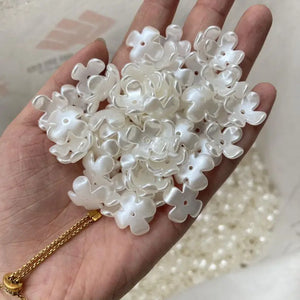 1000Pcs 16mm Acrylic Happiness Pearly Flower Beads DIY Accessories