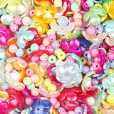 1000Pcs 16mm Acrylic Happiness Pearly Flower Beads DIY Accessories