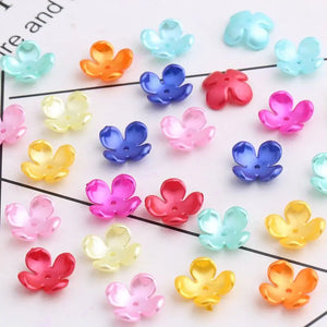 1000Pcs 16mm Acrylic Happiness Pearly Flower Beads DIY Accessories