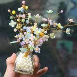 1000Pcs 16mm Acrylic Happiness Pearly Flower Beads DIY Accessories