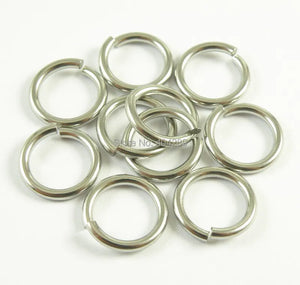 1000pcs 1.2*10mm Stainless Steel Jump Rings, Jewelry Finding