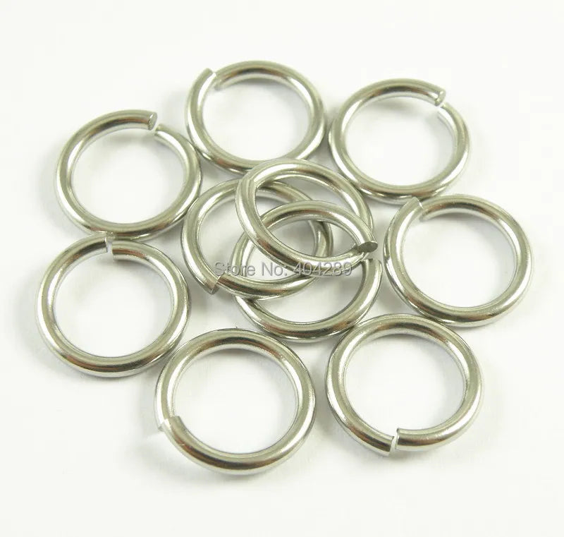 1000pcs 1.2*10mm Stainless Steel Jump Rings, Jewelry Finding