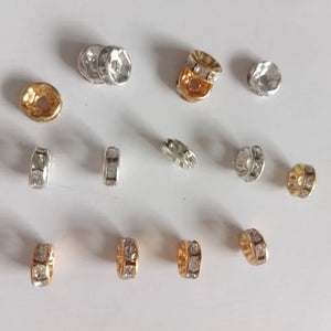 1000pcs Rhinestone Spacer Beads 6mm/8mm/10mm DIY Jewelry Making