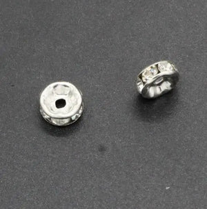 1000pcs Rhinestone Spacer Beads 6mm/8mm/10mm DIY Jewelry Making
