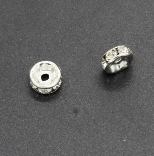 1000pcs Rhinestone Spacer Beads 6mm/8mm/10mm DIY Jewelry Making