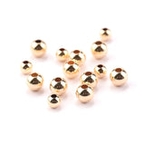 100PCS 2-4MM 14K Round Smooth Beads for Jewelry Making