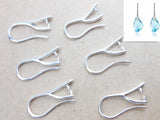100PCS 925 Sterling Silver Jewelry Findings Earring Ear Wires FY-03