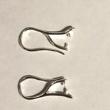 100PCS 925 Sterling Silver Jewelry Findings Earring Ear Wires FY-03