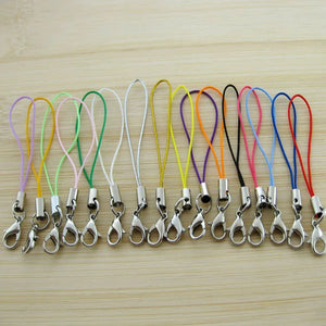 100PCS Lobster Clasp Rope Keychain Women Bag Phone Wallets Trinket DIY Jewelry