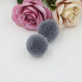 100PCs 25MM Round Fur Balls Craft Girls Hair Jewelry DIY Decoration Ornament