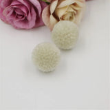 100PCs 25MM Round Fur Balls Craft Girls Hair Jewelry DIY Decoration Ornament