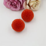 100PCs 25MM Round Fur Balls Craft Girls Hair Jewelry DIY Decoration Ornament