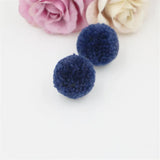 100PCs 25MM Round Fur Balls Craft Girls Hair Jewelry DIY Decoration Ornament