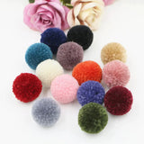 100PCs 25MM Round Fur Balls Craft Girls Hair Jewelry DIY Decoration Ornament