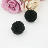 100PCs 25MM Round Fur Balls Craft Girls Hair Jewelry DIY Decoration Ornament