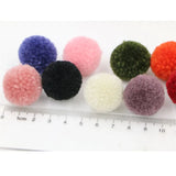 100PCs 25MM Round Fur Balls Craft Girls Hair Jewelry DIY Decoration Ornament