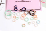 100 Acetic Acid Acrylic Circle Ring Charms for Earring DIY 10mm 12mm 15mm