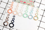 100 Acetic Acid Acrylic Circle Ring Charms for Earring DIY 10mm 12mm 15mm
