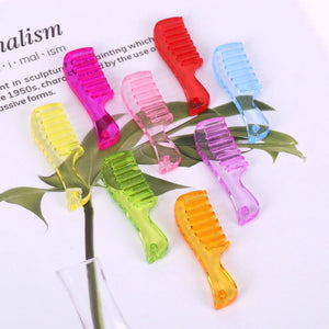 100Pcs Acrylic Small Comb Shape Jewelry Loose Beads