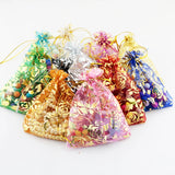 100Pcs Multicolors Organza Bag Rose Wedding Jewelry Packaging Bags