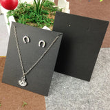 100Pcs Necklace Display Packaging Cards 10x8cm Square Earrings Card