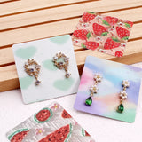 100Pcs 6x6cm Earrings Display Card Paper Holder Jewelry Organizer