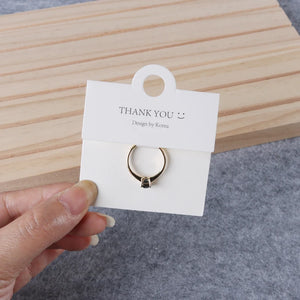 100Pcs 6x6cm Ring Earrings Packaging Display Card Hang Tags