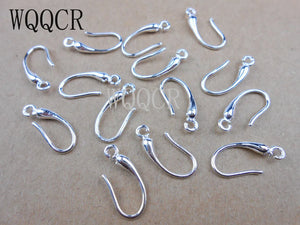 100Pcs DIY Earring Findings 925 Stamped Silver Ear Hook Earwires Accessory