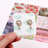 100Pcs/Lot Paper Earrings Card 6x6cm Jewelry Organizer Display Packaging