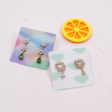100Pcs/Lot Paper Earrings Card 6x6cm Jewelry Organizer Display Packaging