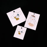 100Pcs Paper Earrings Cards 400gsm Cardboard Necklace Packaging Card Display