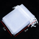100pc/lot 7x9cm Organza Bags Wedding Jewelry Gift Bag Pouches