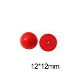 100pcs 12mm Solid Colors Flatback Resin Cabochon Beading Craft Bead