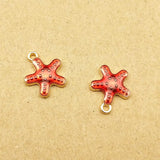 100 Glitter Enamel Sea Star Charms Earring Necklace Pendants