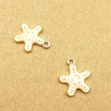 100 Glitter Enamel Sea Star Charms Earring Necklace Pendants