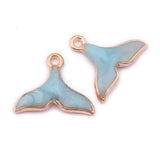 100pcs Glitter Enamel Alloy Charms Mermaid Fish Tail Drop Oil Earring Pendants