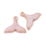 100pcs Glitter Enamel Alloy Charms Mermaid Fish Tail Drop Oil Earring Pendants