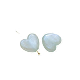 100pcs 15*16mm Glitter Acrylic Heart Shape Beads Jewelry Ornament