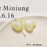 100pcs 15*16mm Glitter Acrylic Heart Shape Beads Jewelry Ornament