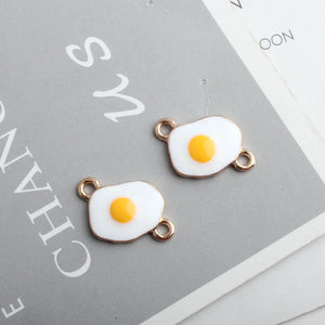 100pcs 15*22mm Enamel Egg Pendant Charms Oil Drop DIY Earring Craft