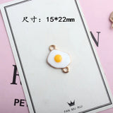 100pcs 15*22mm Enamel Egg Pendant Charms Oil Drop DIY Earring Craft