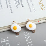 100pcs 15*22mm Enamel Egg Pendant Charms Oil Drop DIY Earring Craft