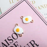100pcs 15*22mm Enamel Egg Pendant Charms Oil Drop DIY Earring Craft