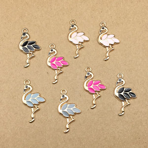 100pcs Animal Bird Shape Jewelry DIY Charms Tone Plated Pendant Charms