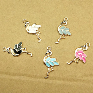 100pcs Animal Bird Shape Jewelry DIY Charms Tone Plated Pendant Charms