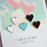 100pcs 16*16mm Tone Plated Enamel Alloy Heart Charms DIY Jewelry Findings
