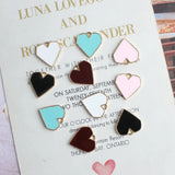 100pcs 16*16mm Tone Plated Enamel Alloy Heart Charms DIY Jewelry Findings