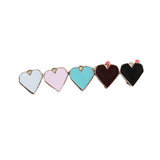 100pcs 16*16mm Tone Plated Enamel Alloy Heart Charms DIY Jewelry Findings